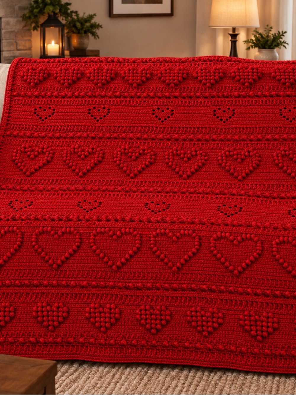 Crochet Heart Blanket